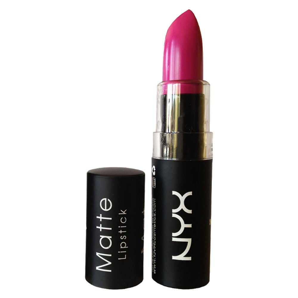 Nyx Matte Lipstick Mls02 - Shocking Pink (Blue-Toned Hot Pink) Long Lasting Lipsticks Net Wt. 0.16 Oz